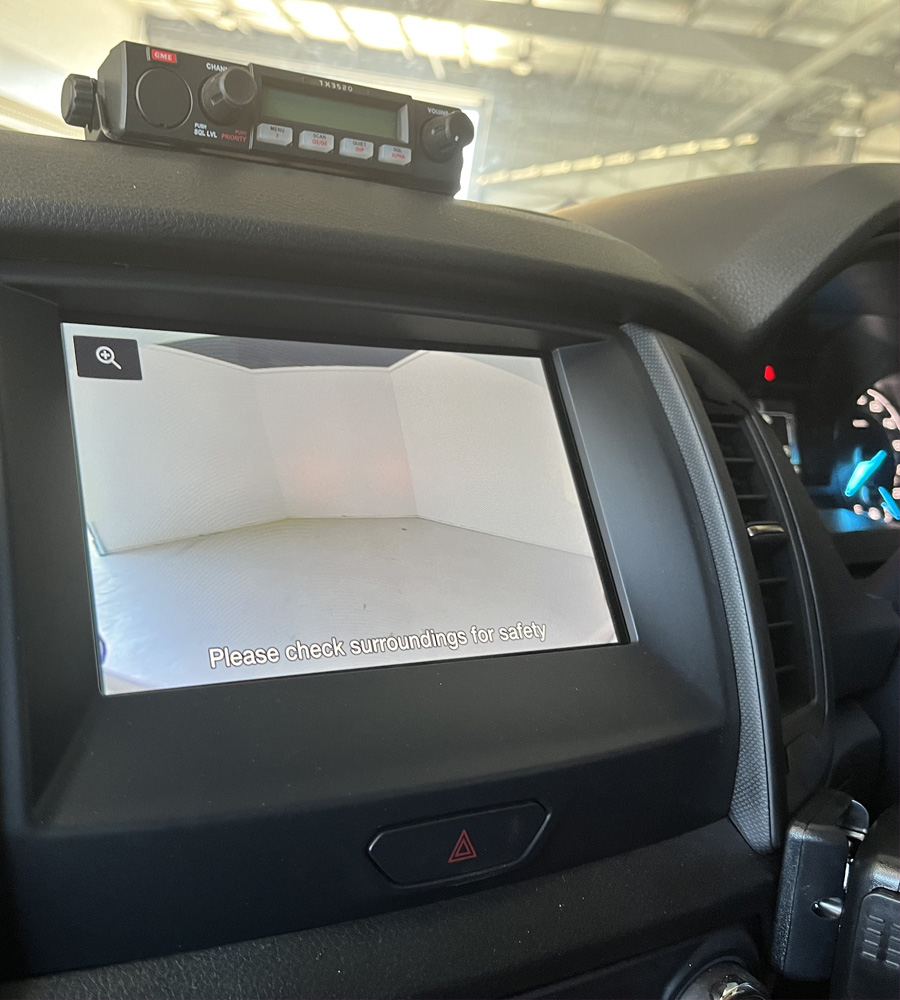 Reversing camera installed on mine spec ute by Caintech Installation